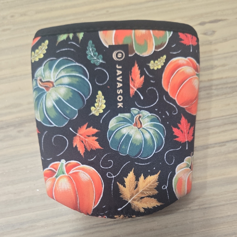 Javasok Navy Pumpkin Coffee Sleeve Medium Fits 22-28 Oz